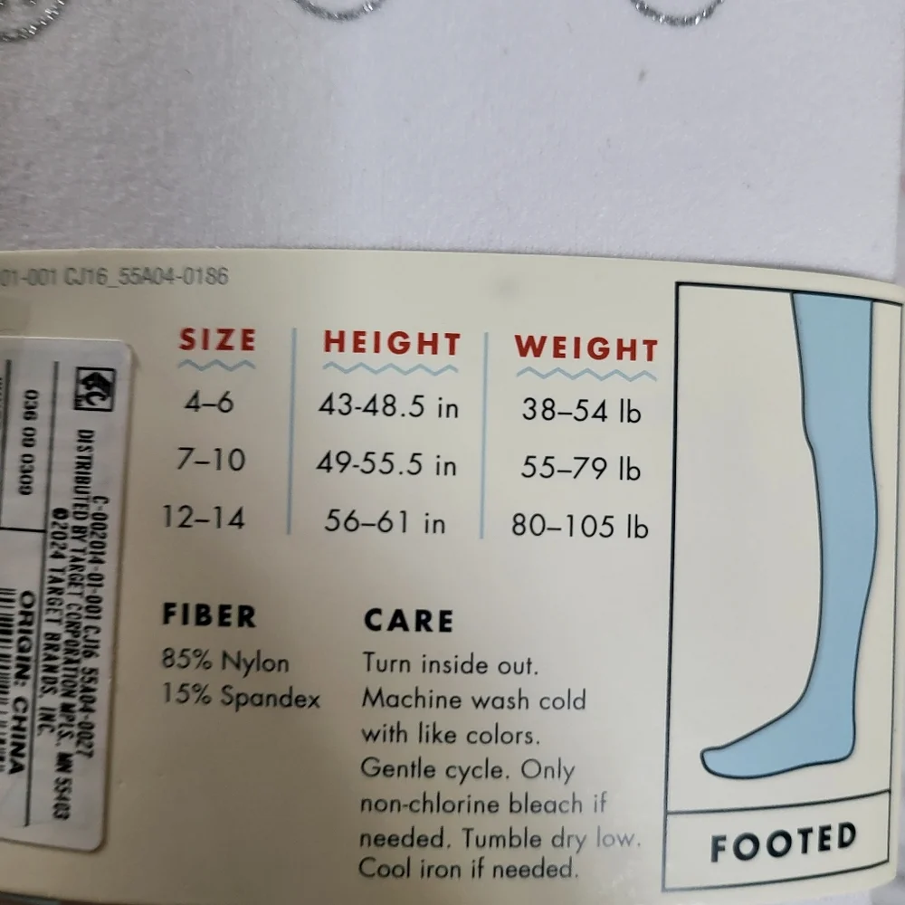 Cat & Jack 2pk Footed Tights